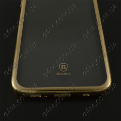 Накладка Baseus для Samsung G935F Galaxy S7 Edge силиконовая, Gold