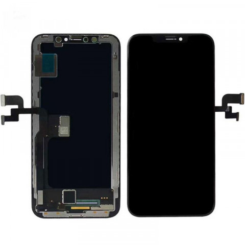 Дисплей Apple iPhone X с тачскрином и рамкой, черный (OLED GX) True Tone