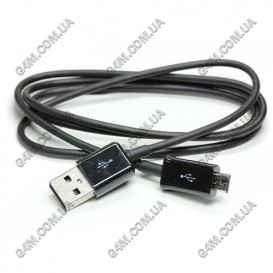 USB дата-кабель ECC1DU4BBE с микро USB разьемом (черный) для Samsung i9500 Galaxy S4, N7000 Galaxy Note (Оригинал)
