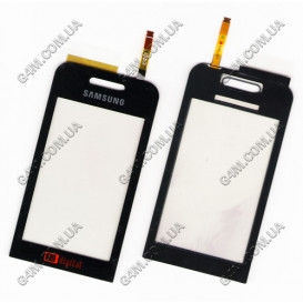 Тачскрин для Samsung S5233 черный с клейкой лентой (High copy)