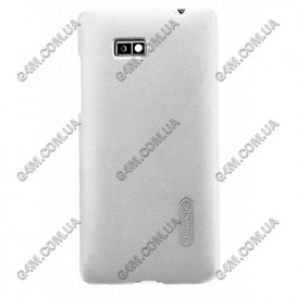 Накладка пластиковая Nillkin для HTC Desire 600 (белая с защитной пленкой в комплекте)