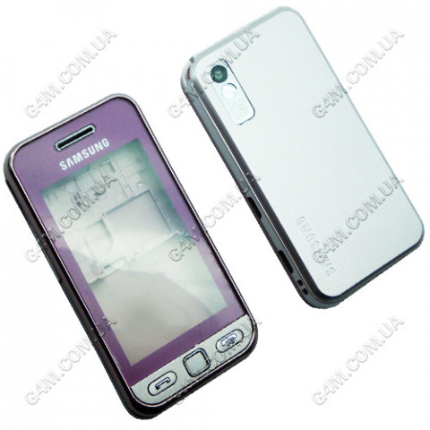 Корпус для Samsung S5230 рожевий з гніздом для стілуса, висока якість