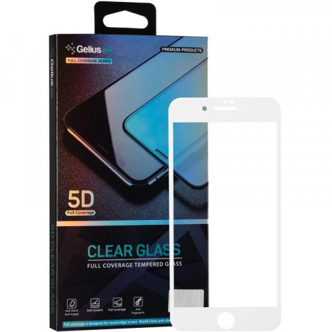 Защитное стекло Gelius Pro Clear Glass для Apple iPhone 7 Plus, Apple iPhone 8 Plus белое 5D стекло