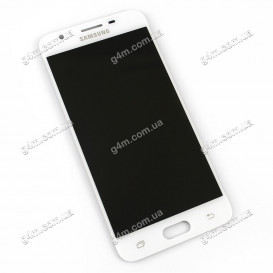 Дисплей Samsung G570 Galaxy On5 (2016), G570F/DS Galaxy J5 Prime с тачскрином, белый, снятый с телефона