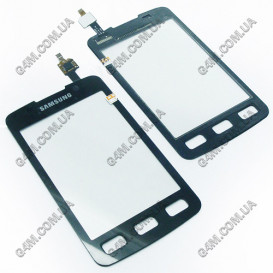 Тачскрин для Samsung S5690 Galaxy Xcover, черный (Оригинал China)