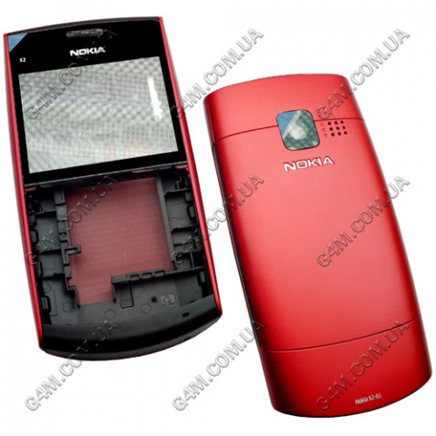 Корпус для Nokia X2-01 червоний, висока якість