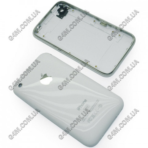 Задняя крышка Apple iPhone 3G 16Gb белая с рамкой (High Copy)