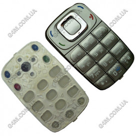 Клавіатура для Nokia 6085 сіра, кирилиця, висока якість