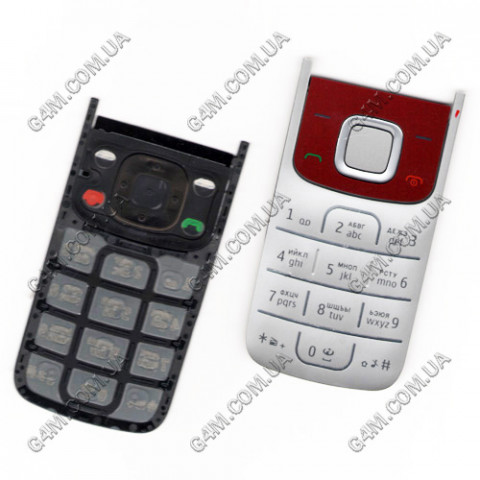Клавіатура для Nokia 2720 fold червона, кирилиця, висока якість