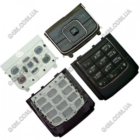 Клавіатура для Nokia 6288 чорна, кирилиця, висока якість
