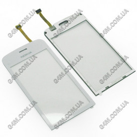 Тачскрин для Nokia C5-03, C5-06 белый с клейкой лентой