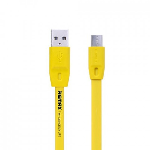 USB дата-кабель Remax Full Speed RC-001m microUSB желтый 2m