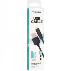 USB дата-кабель Gelius One GP-UC119 Type-C черный, 1 метр