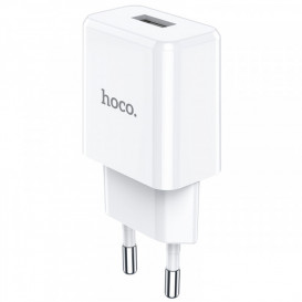 Сетевое зарядное устройство Hoco N9 (2,1Aмпер) с 1 USB портом и MicroUSB кабелем, цвет-белый
