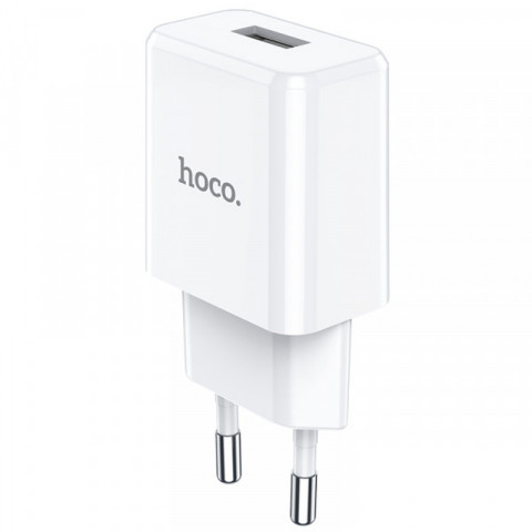 Сетевое зарядное устройство Hoco N9 (2,1Aмпер) с 1 USB портом и MicroUSB кабелем, цвет-белый