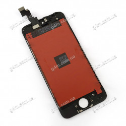 Дисплей Apple iPhone 5S с тачскрином и рамкой, черный