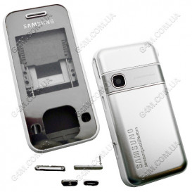 Корпус для Samsung F250 сріблястий з білим, висока якість
