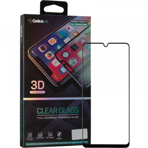 Защитное стекло Gelius Pro для Samsung A225 (A22), M325 (M32) 3D стекло черного цвета