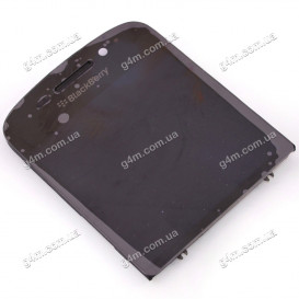 Дисплей BlackBerry Q10 з тачскрином та рамкою, чорний (Оригінал)