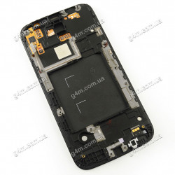 Дисплей Samsung i9152 Galaxy Mega 5.8 с тачскрином и рамкой, черный (Оригинал)
