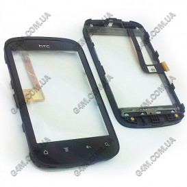Тачскрин для HTC A310e Explorer, PJ03100 с рамкой (Оригинал)