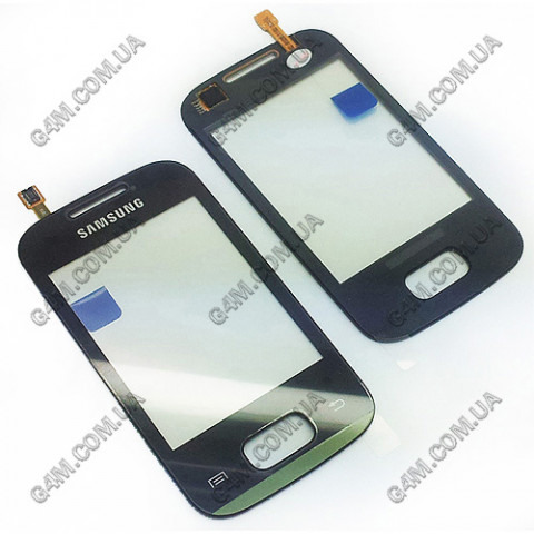 Тачскрин для Samsung S5300, S5302 Galaxy Pocket черный с клейкой лентой
