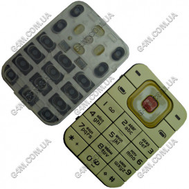 Клавіатура для Nokia 7370, 7373 кремова, кирилиця, висока якість