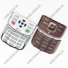 Клавіатура для Nokia 6710 Navigator коричнева, кирилиця, висока якість