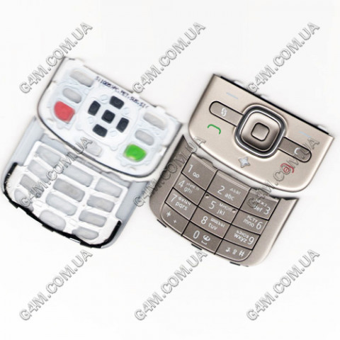 Клавіатура для Nokia 6710 slide срібляста, кирилиця, висока якість