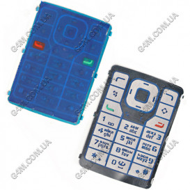 Клавіатура для Nokia N76 блакитна, кирилиця, висока якість