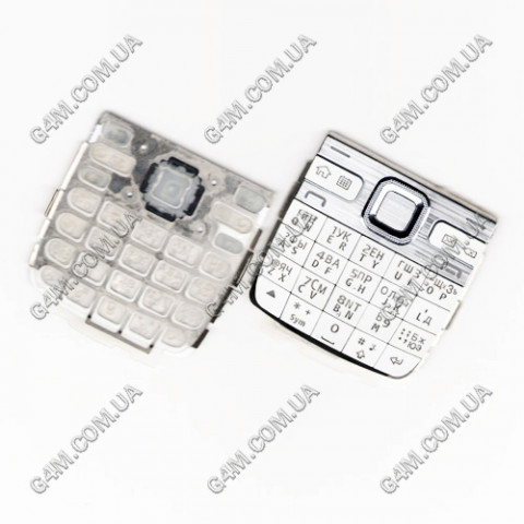 Клавіатура для Nokia E55 біла, кирилиця, висока якість