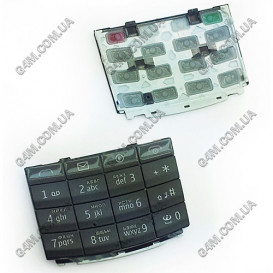 Клавіатура для Nokia X3-02 темно-сіра, кирилиця, висока якість