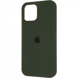 Чехол накладка Original Full Soft Case (MagSafe) для Apple iPhone 12 Pro Max (темно-зеленый)