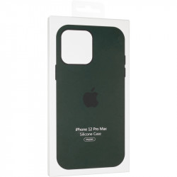 Чехол накладка Original Full Soft Case (MagSafe) для Apple iPhone 12 Pro Max (темно-зеленый)
