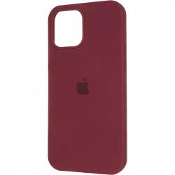 Чехол накладка Original Full Soft Case (MagSafe) для Apple iPhone 12 Pro Max (бордовый)