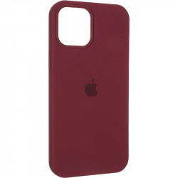 Чехол накладка Original Full Soft Case (MagSafe) для Apple iPhone 12 Pro Max (бордовый)