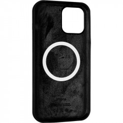 Чехол накладка Original Full Soft Case (MagSafe) для Apple iPhone 12 Pro Max (черный)