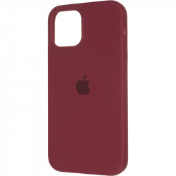 Чехол накладка Original Full Soft Case (MagSafe) для Apple iPhone 12, Apple iPhone 12 Pro (бордовый)