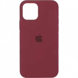 Чехол накладка Original Full Soft Case (MagSafe) для Apple iPhone 12, Apple iPhone 12 Pro (бордовый)