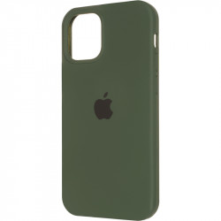 Чехол накладка Original Full Soft Case (MagSafe) для Apple iPhone 12 mini (темно-зеленый)