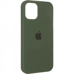 Чехол накладка Original Full Soft Case (MagSafe) для Apple iPhone 12 mini (темно-зеленый)
