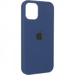Чехол накладка Original Full Soft Case (MagSafe) для Apple iPhone 12 mini (темно-синий)