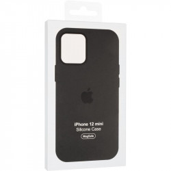 Чехол накладка Original Full Soft Case (MagSafe) для Apple iPhone 12 mini (черный)