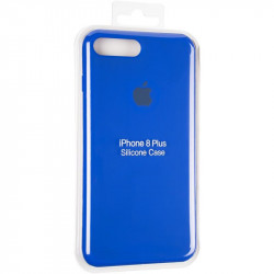 Чехол накладка Original Full Soft Case для Apple iPhone 7 Plus, iPhone 8 Plus (синего цвета)