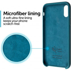 Чехол накладка Krazi Soft Case для Apple iPhone X, Apple iPhone XS (цвет голубой)