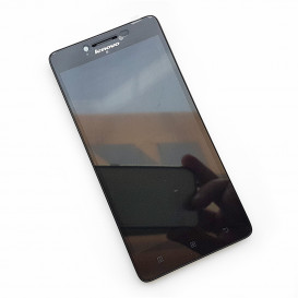 Дисплей Lenovo A6000 с тачскрином и рамкой, черный (Оригинал)