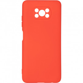 Чехол накладка Full Soft Case для Xiaomi Poco X3, X3 Pro красная