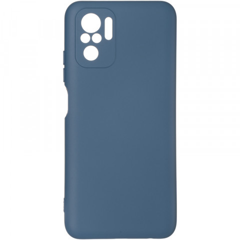 Чехол накладка Full Soft Case для Xiaomi Redmi Note 10. Redmi Note 10s синяя