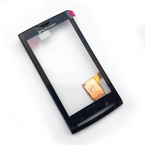 Тачскрин для Sony Ericsson X10 Xperia черный с рамкой (Оригинал China)