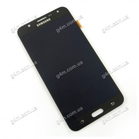Дисплей Samsung J700F/DS, J700H/DS, J700M/DS Galaxy J7 с тачскрином, черный (Оригинал) без клейкой ленты